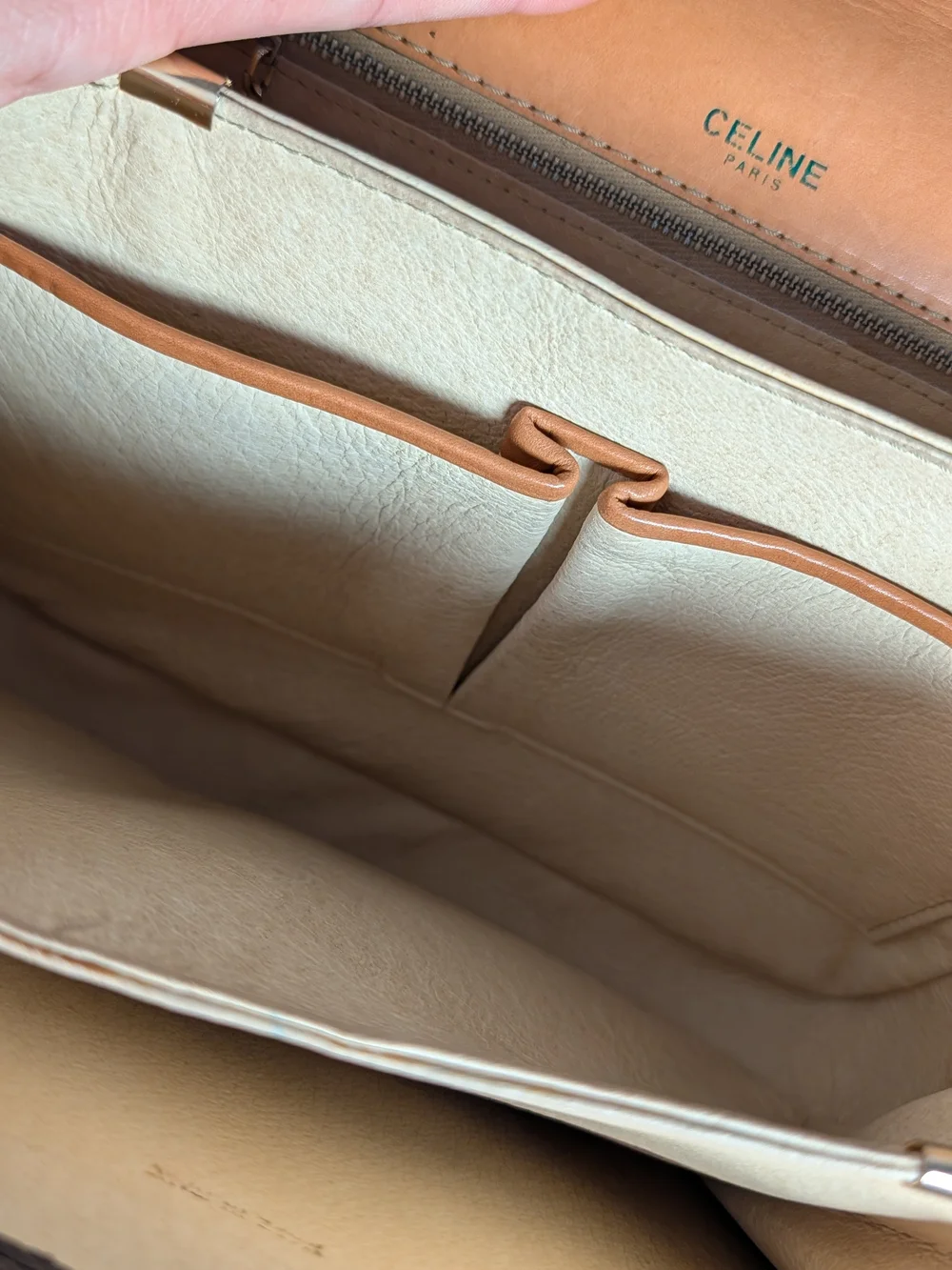 Authentic Vintage CELINE Macadam Crossbody/ Shoulder Bag Statement Gold Hardware